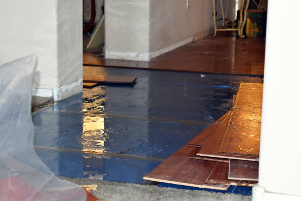 Professional Burst Pipe Cleanup technician working in Copiague, NY
